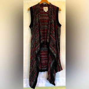 BOHO‎ Duster Vest Sweater Sz L